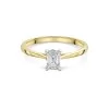 18ct Yellow Gold Emerald Cut 0.60ct Diamond Solitaire Ring