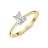 18ct Yellow Gold Emerald Cut 0.60ct Diamond Solitaire Ring