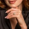 18ct Yellow Gold Marquise Cut 1.15ct Diamond Halo Solitaire Ring