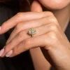 18ct Yellow Gold Marquise Cut 1.15ct Diamond Halo Solitaire Ring