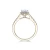 18ct Yellow Gold Marquise Cut 1.15ct Diamond Halo Solitaire Ring