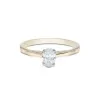 18ct Yellow Gold Oval Cut 0.50ct Diamond Solitaire Ring