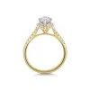 18ct Yellow Gold Pear Cut 1.10ct Diamond Halo Solitaire Ring
