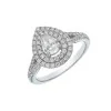 Platinum Pear Cut Diamond 1.06ct Halo Solitaire Ring