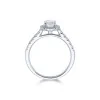 Platinum Oval Cut 0.75ct Diamond Halo Ring