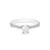 Platinum Oval Cut 0.50ct Diamond Solitaire Ring