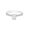 Platinum Oval Cut 0.75ct Diamond Solitaire Ring