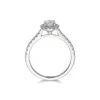 Platinum Oval Cut 0.50ct Diamond Halo Ring
