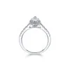 Platinum Marquise Cut 0.90ct Diamond Halo Ring