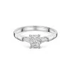 Platinum Radiant Cut 0.75ct Diamond Ring with Baguette Shoulders