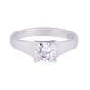 18ct White Gold 0.90ct Princess Cut Diamond Solitaire Ring