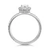 18ct White Gold Round Brilliant Cut 1ct Diamond Halo Solitaire Ring