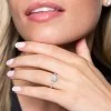 18ct White Gold Round Brilliant Cut 1ct Diamond Halo Solitaire Ring