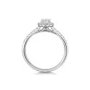 9ct White Gold Round Brilliant 0.50ct Diamond Halo Solitaire Ring