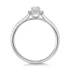 9ct White Gold Oval Cut 0.50ct Diamond Halo Solitaire Ring