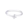 Platinum Brilliant Cut 0.50ct Diamond Twist Solitaire Ring