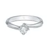 Platinum Brilliant Cut 0.33ct Diamond Twist Solitaire Ring