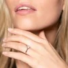 Platinum Brilliant Cut 0.50ct Diamond Twist Solitaire Ring