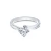 Platinum Brilliant Cut 0.75ct Diamond Twist Solitaire Ring