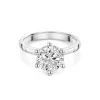 Platinum 2.59ct Round Brilliant Diamond 6 Claw Solitaire Ring