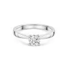 Platinum 0.60ct Round Brilliant Low V-Shape Diamond Solitaire Ring