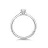 Platinum 4 Claw Bar Set 0.25ct Round Brilliant Diamond Solitaire Ring
