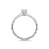 Platinum 4 Claw Bar Set 0.33ct Round Brilliant Diamond Solitaire Ring