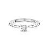Platinum 4 Claw Bar Set 0.33ct Round Brilliant Diamond Solitaire Ring