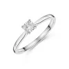 Platinum 4 Claw Bar Set 0.33ct Round Brilliant Diamond Solitaire Ring