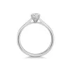 Platinum 4 Claw Bar Set 0.50ct Round Brilliant Diamond Solitaire Ring