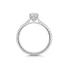 Platinum Tulip Set 0.75ct Round Brilliant Diamond Solitaire Ring with Claw Set Shoulders
