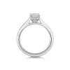 Platinum Round Brilliant 0.75ct Diamond Tulip Set Ring with Channel Set Shoulders