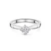 Platinum 4 Claw Compass Set 0.50ct Round Brilliant Diamond Solitaire Ring