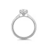 Platinum 4 Claw Compass Set 0.50ct Round Brilliant Diamond Solitaire Ring with Claw Set Shoulders