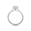 Platinum 4 Claw Compass Set 0.75ct Round Brilliant Diamond Solitaire Ring with Claw Set Shoulders