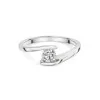 Platinum Round Brilliant 0.40ct Diamond Twist Solitaire Ring