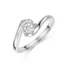 Platinum Round Brilliant 0.75ct Diamond Twist Solitaire Ring
