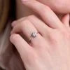 Platinum Round Brilliant 0.75ct Diamond Twist Solitaire Ring