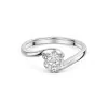 Platinum Round Brilliant 0.75ct Diamond Twist Solitaire Ring