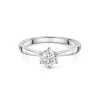 Platinum 6 Claw 0.60ct Round Brilliant Diamond Solitaire Ring