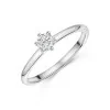 Platinum 6 Claw Tulip Set 0.33ct Round Brilliant Diamond Solitaire Ring