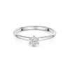 Platinum 6 Claw Tulip Set 0.33ct Round Brilliant Diamond Solitaire Ring