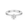 Platinum 6 Claw Tulip Set 0.50ct Round Brilliant Diamond Solitaire Ring