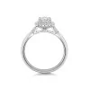 Platinum Round Brilliant 0.75ct Diamond Solitaire Ring with Diamond Halo