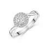 Platinum Round Brilliant 0.75ct Diamond Solitaire Ring with Diamond Halo