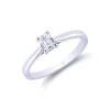 Platinum Emerald Cut 0.33ct Diamond Solitaire Ring