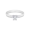 Platinum Emerald Cut 0.33ct Diamond Solitaire Ring