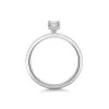 Platinum Emerald Cut 0.50ct Diamond Solitaire Ring with Hidden Halo