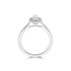 Platinum Marquise Cut 0.75ct Diamond Halo Solitaire Ring