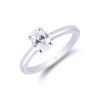 Platinum Oval Cut 0.75ct Diamond Solitaire Ring